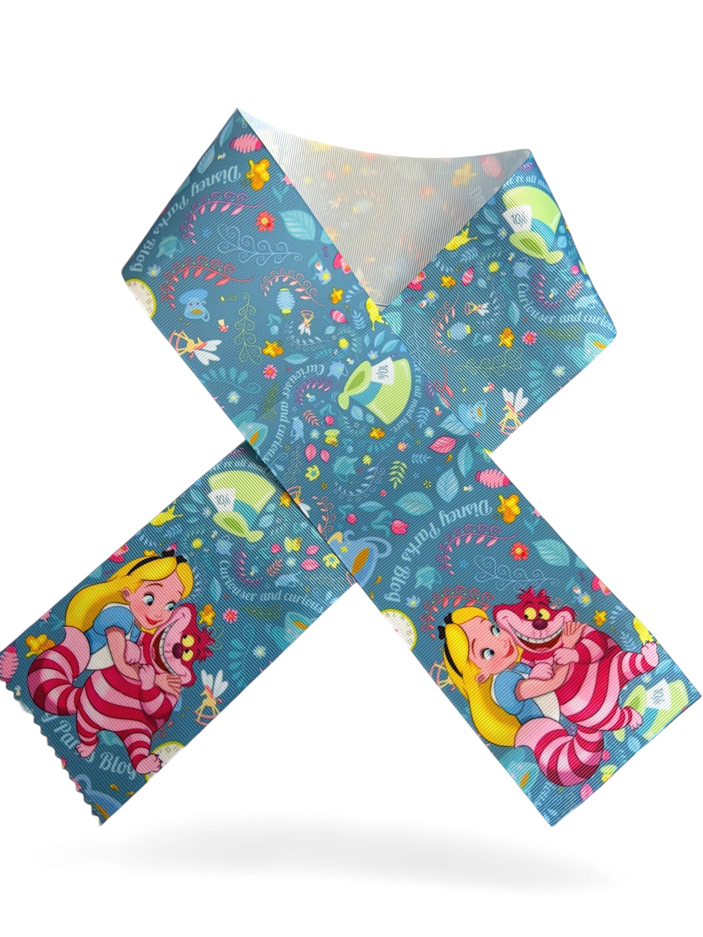 7.5cm Alice Teal 1 Strip Ribbon