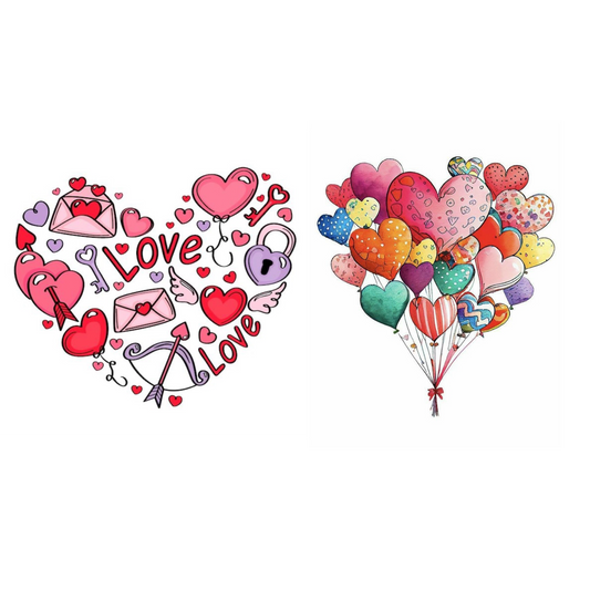 Transfer #216 Balloons Hearts