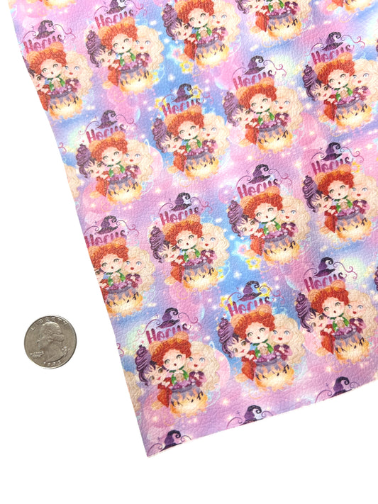 30x 34 CM Hocus Witches Halloween Vinyl Litchi