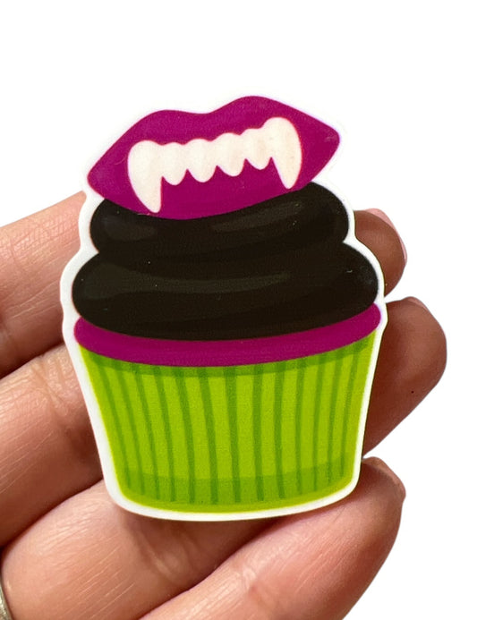 5cm Planar Resin Vampire Cupcake