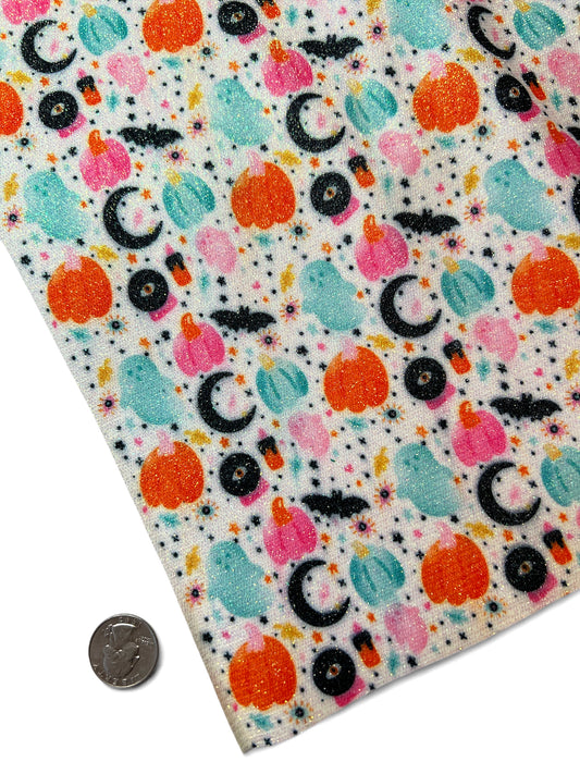 Vinyl SHEET 34x32 CM Glitter Bats and Pumpkins