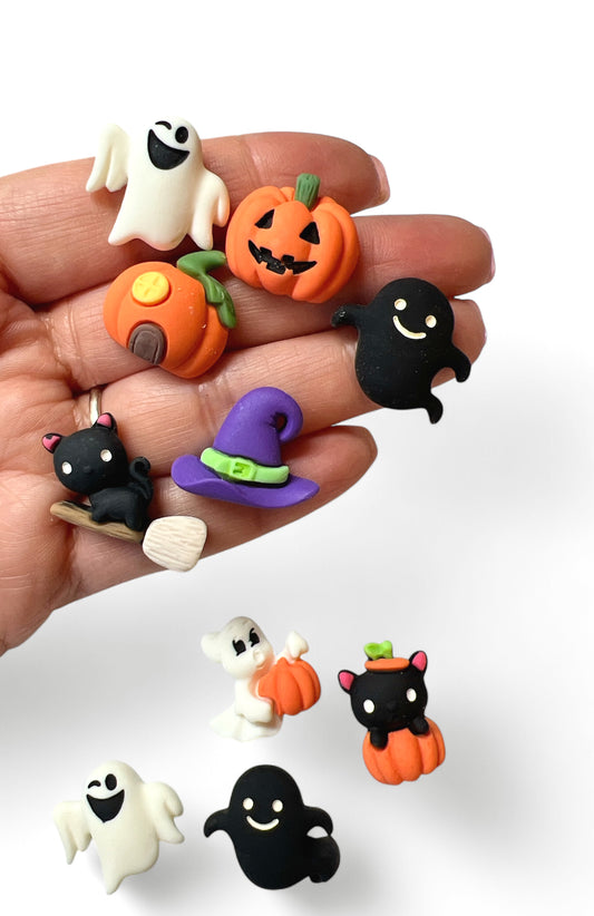 10pcs Mini Halloween Charms Flat Back