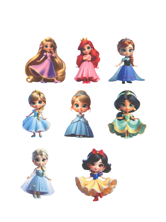 #136 Transfer Dressy Kids Princesses  Sheet