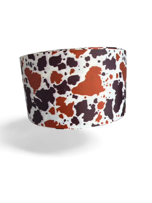7.5cm Ranch Cow Print Ribbon 1 yard