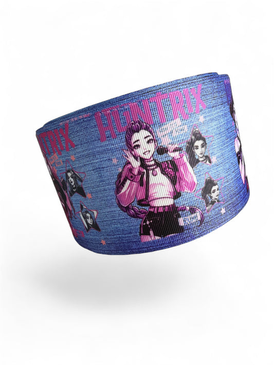 7.5cm Denim Huntrix Ribbon 1 yard