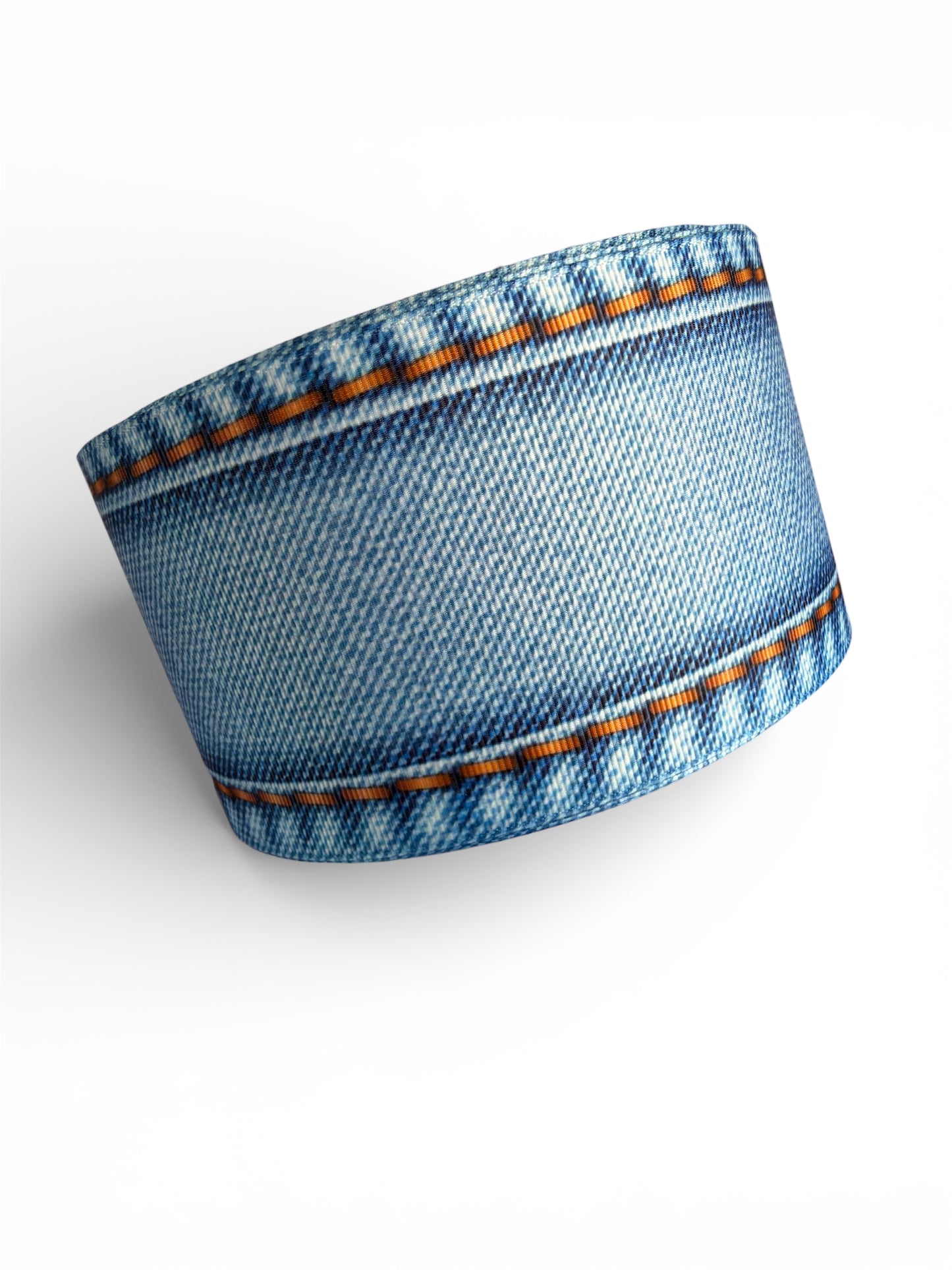 7.5cm Cowboy Denim Ribbon 1 yard