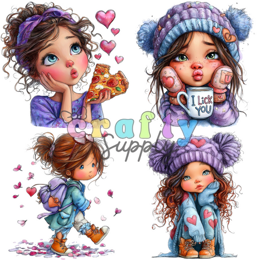 Transfer #254 lilac Valentines