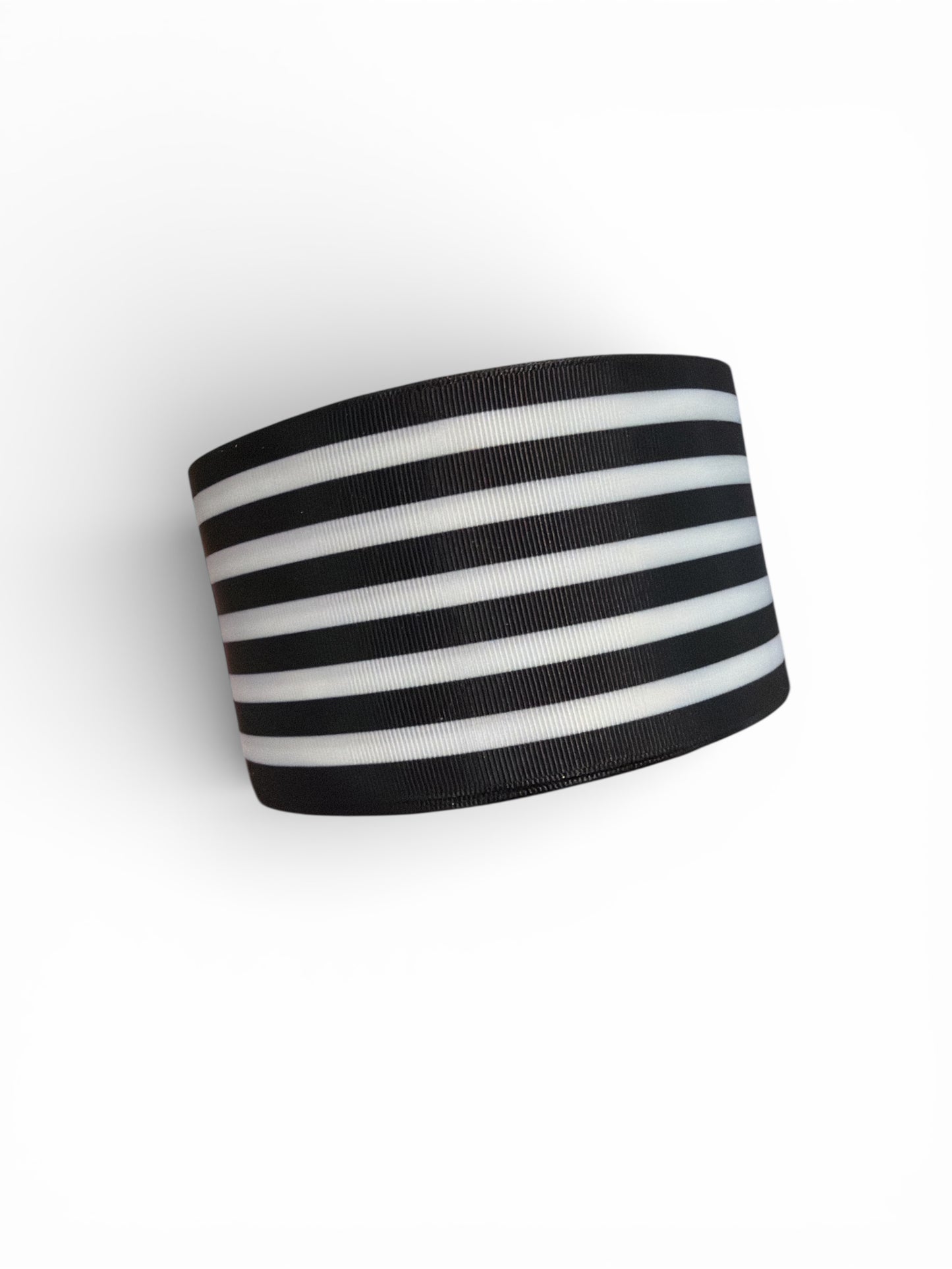 7.5cm Black White Stripes 1 yard
