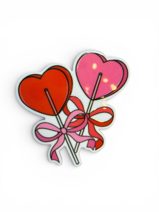 1-5cm Heart Lollipops Planar Resin