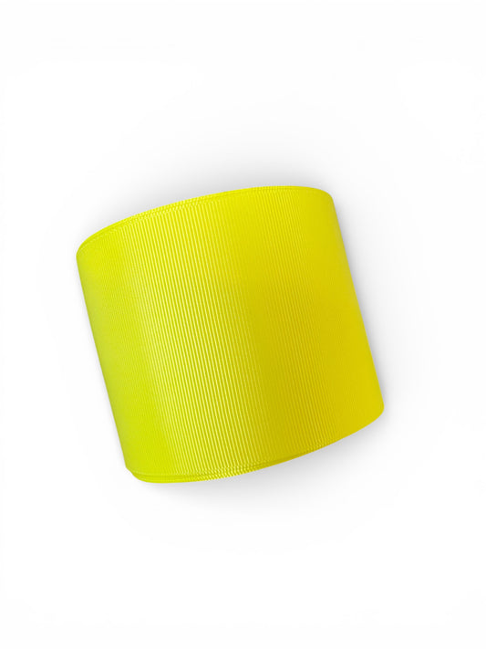1 yard 7.5cm Neon Yellow Grosgrain
