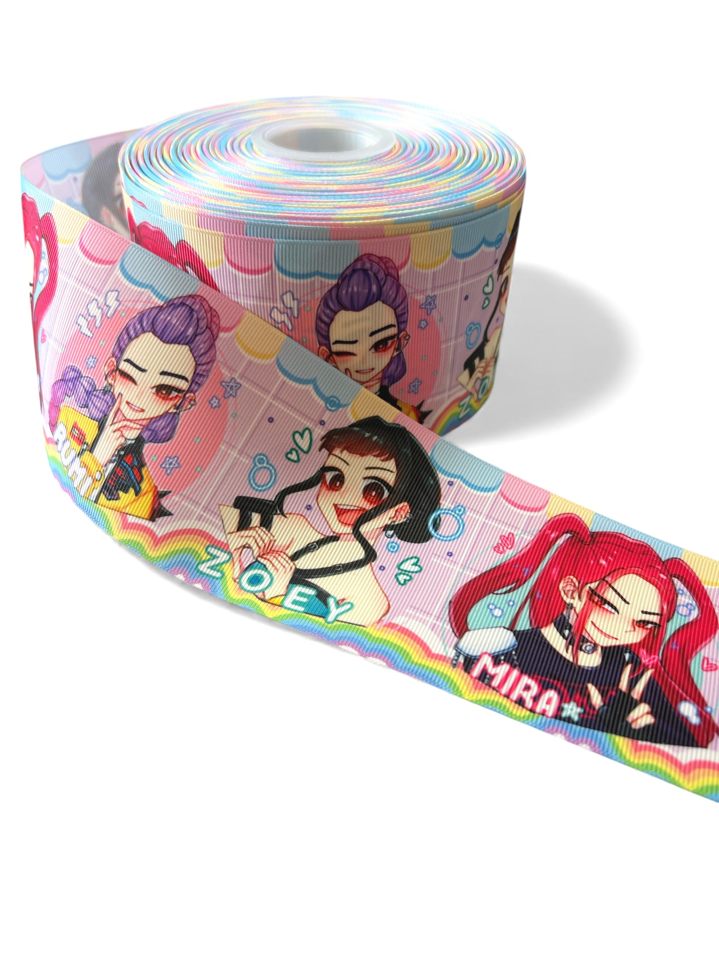 7.5cm  KPop Trio Girls  Ribbon 1 yard