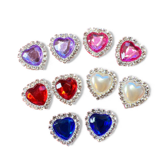 10 Heart Rhinestone 2cm
