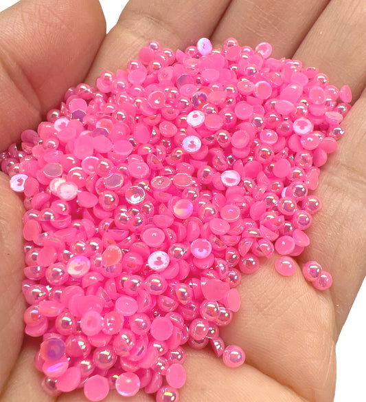 Perlas acrílicas planas rosas 1200 piezas
