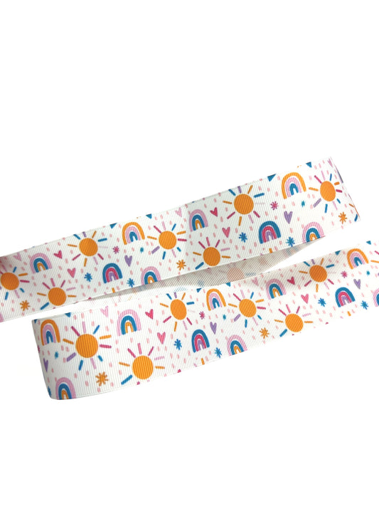 Cinta de día soleado y colorido de 3,8 cm/1,5 pulgadas, 1 yarda