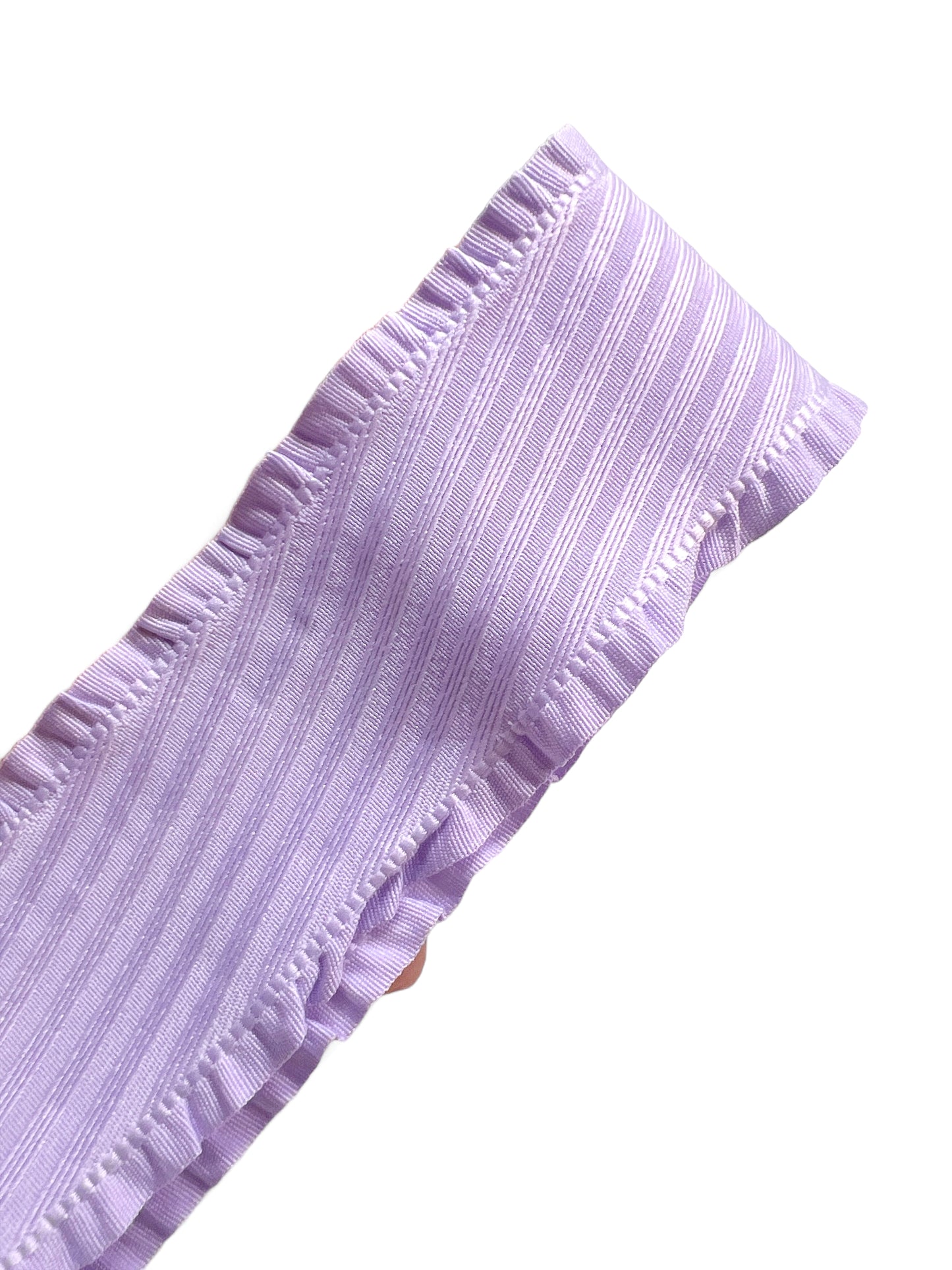 Cinta con bordes ondulados color lila de 3,8 cm/1,5 pulgadas, 1 yarda, Orillas Olan