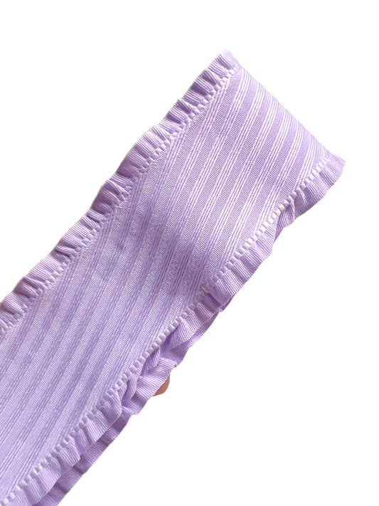 Cinta con bordes ondulados color lila de 3,8 cm/1,5 pulgadas, 1 yarda, Orillas Olan