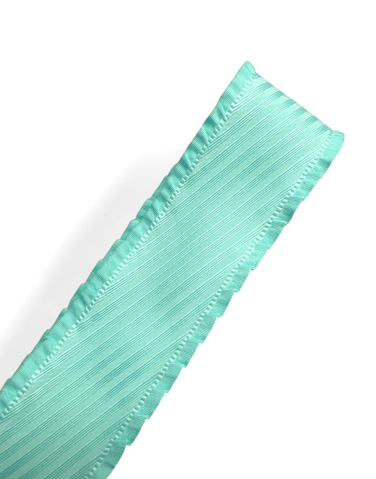 Cinta con bordes ondulados verde azulado de 3,8 cm/1,5 pulgadas, 1 yarda, Orillas Olan