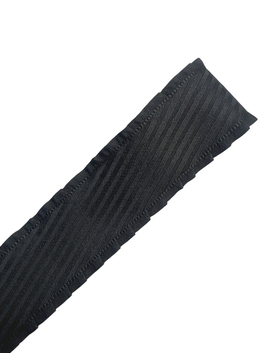 Cinta con bordes ondulados negros de 3,8 cm/1,5 pulgadas, 1 yarda, Orillas Olan
