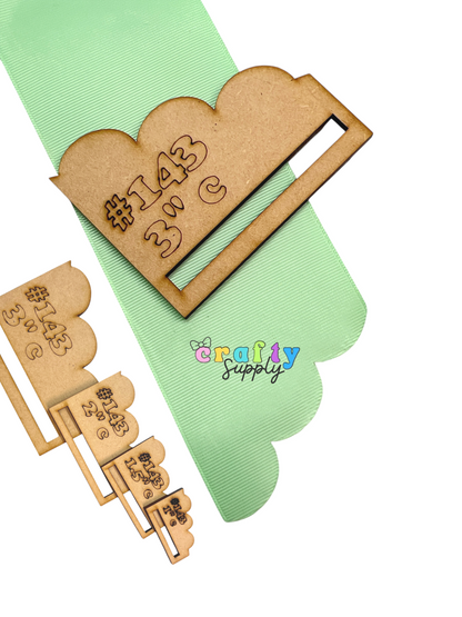 #143 4 Sizes Ribbon Ends Template  MDF 4 sizes per set