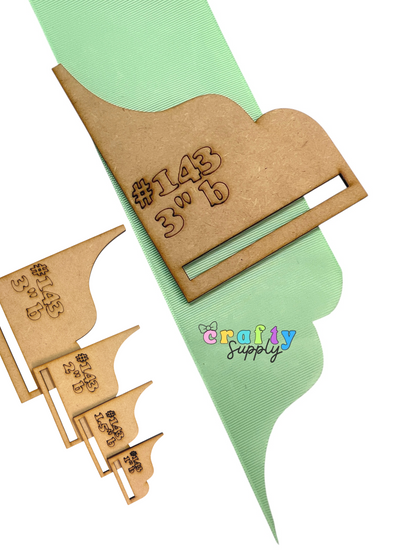 #143 4 Sizes Ribbon Ends Template  MDF 4 sizes per set