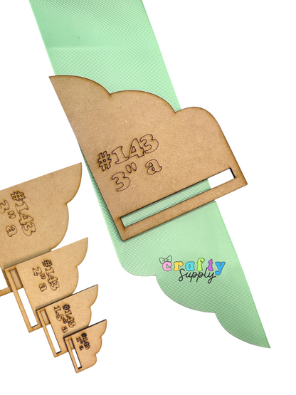 #143 4 Sizes Ribbon Ends Template  MDF 4 sizes per set