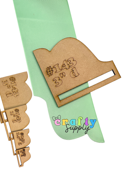 #143 4 Sizes Ribbon Ends Template  MDF 4 sizes per set