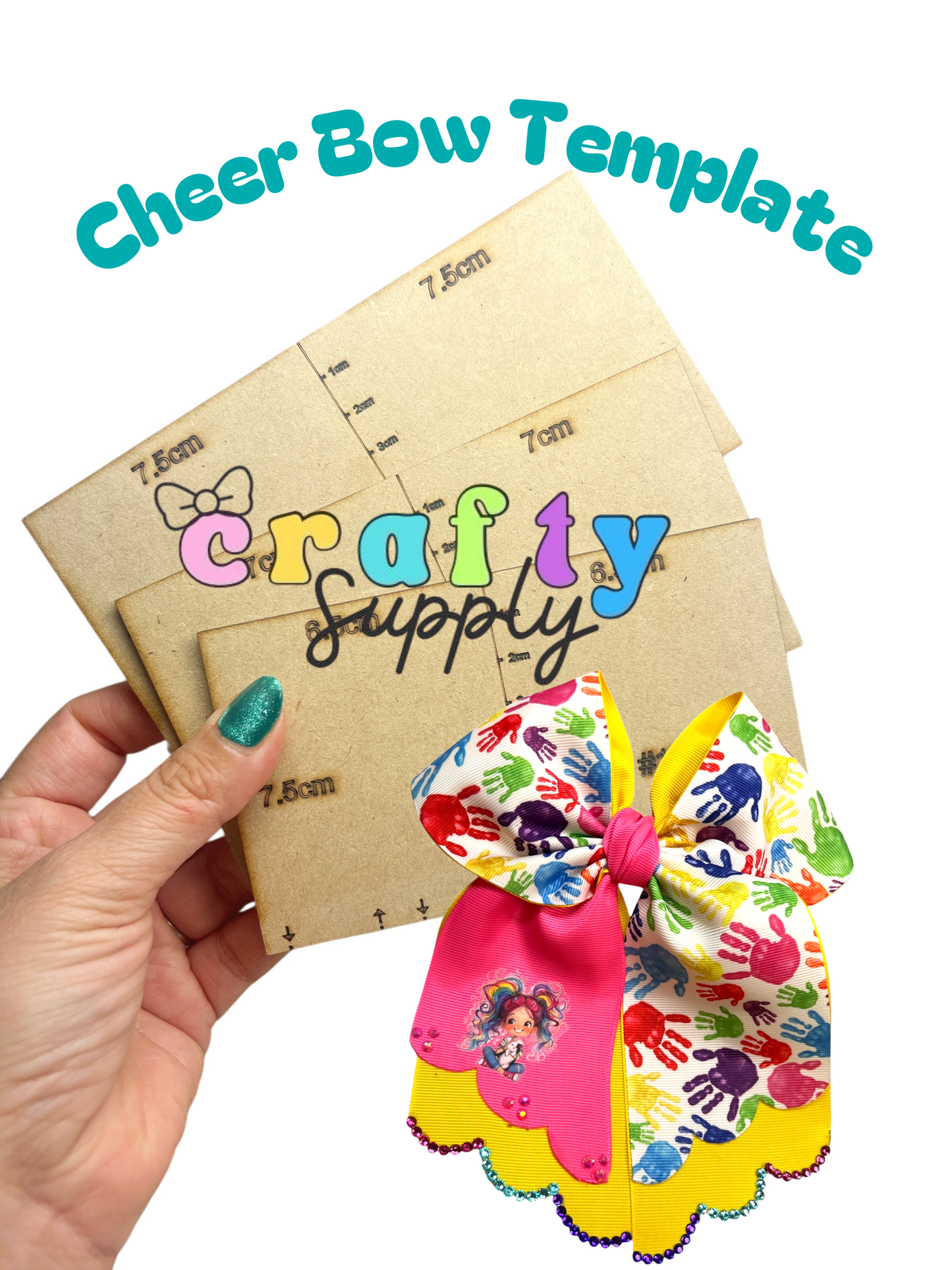 #170 Set Cheer Bow Coletero Template