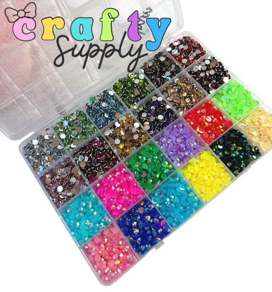 Estuche de diamantes de imitación multicolor de 4 mm y 12 000 piezas