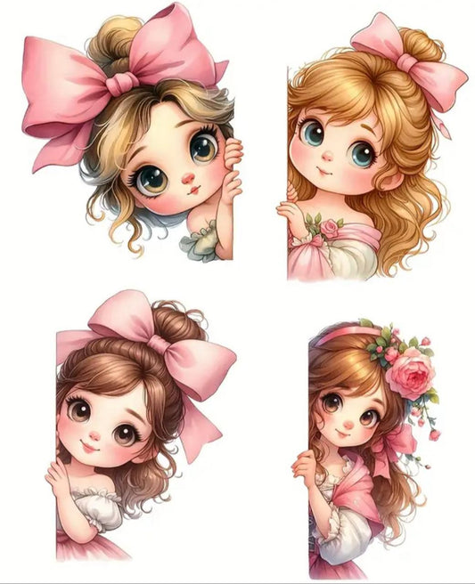 Vintage Peek a Boo Girl   Transfer Sheet