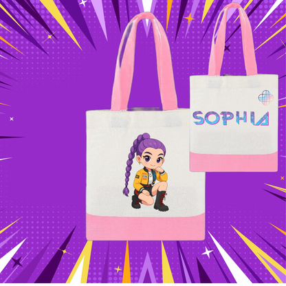 Personalized Kids Mini Canvas Tote Bag