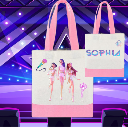 Personalized Kids Mini Canvas Tote Bag