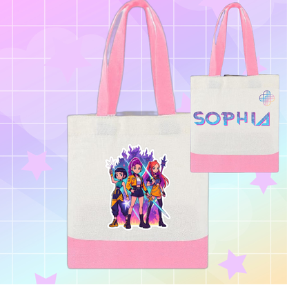 Personalized Kids Mini Canvas Tote Bag