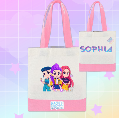 Personalized Kids Mini Canvas Tote Bag