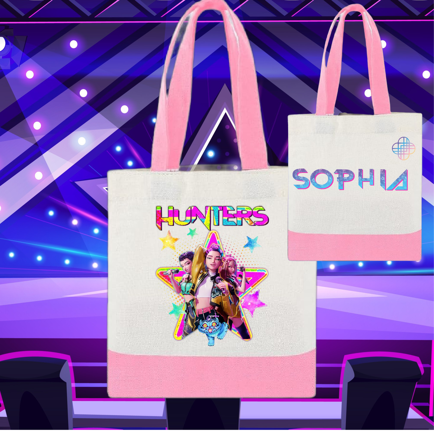 Personalized Kids Mini Canvas Tote Bag