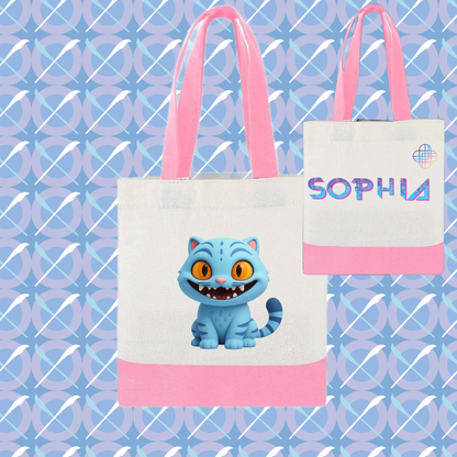 Personalized Kids Mini Canvas Tote Bag