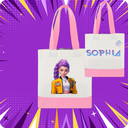 Personalized Kids Mini Canvas Tote Bag