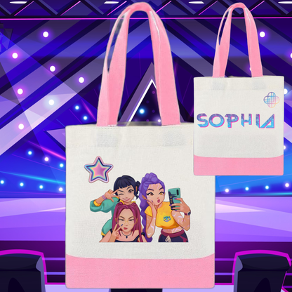 Personalized Kids Mini Canvas Tote Bag