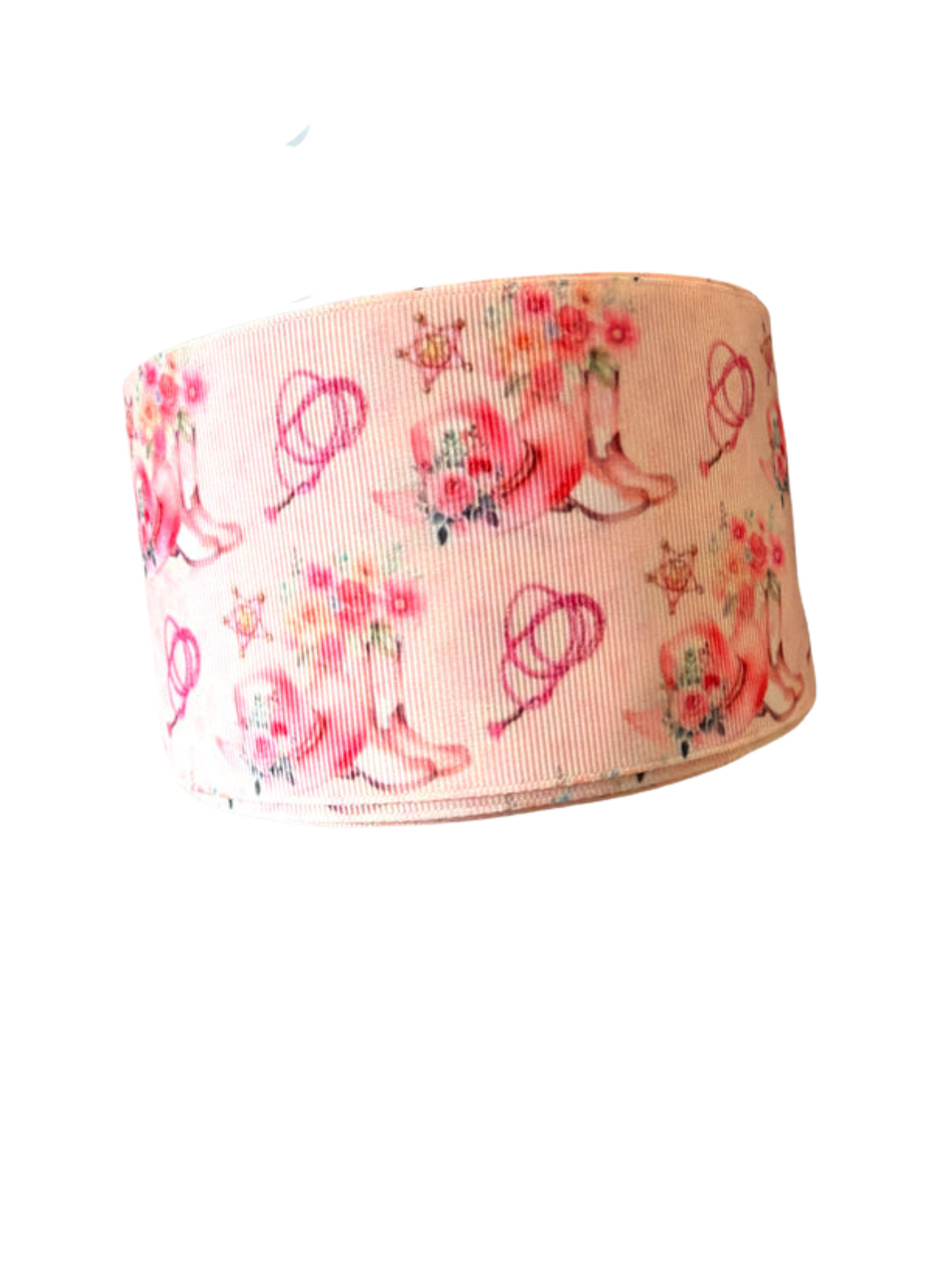 7.5cm Ribbon Soft Pink Cowgirl