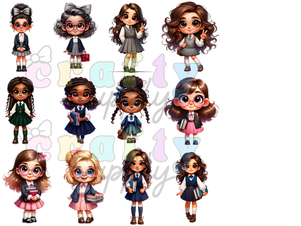 DTF Transfer #317 School Girls Uniforms