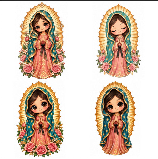 #1116 DTF ready to press with heat 4 imagenes impresas DTF listas para presionar con calor