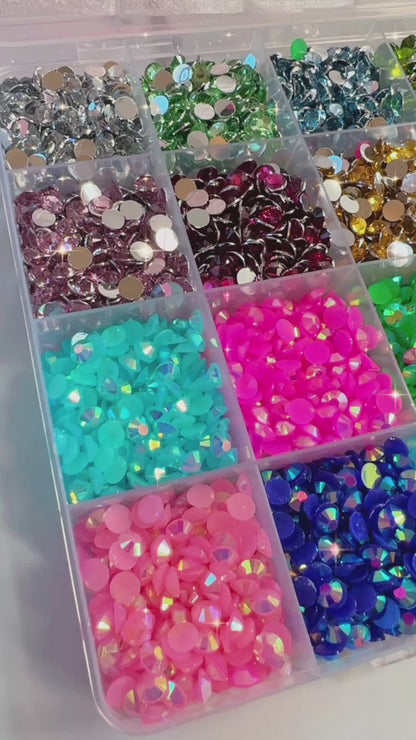 Estuche de diamantes de imitación multicolor de 4 mm y 12 000 piezas