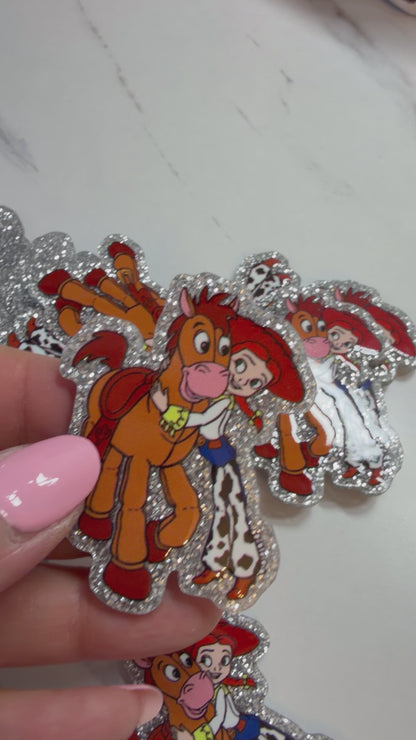 3 Glitter Resins Set Favorite Horse Hug 5cm