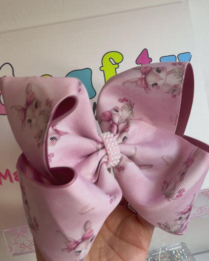 1 Jumbo Boutique Rossette Bunny with Pearl