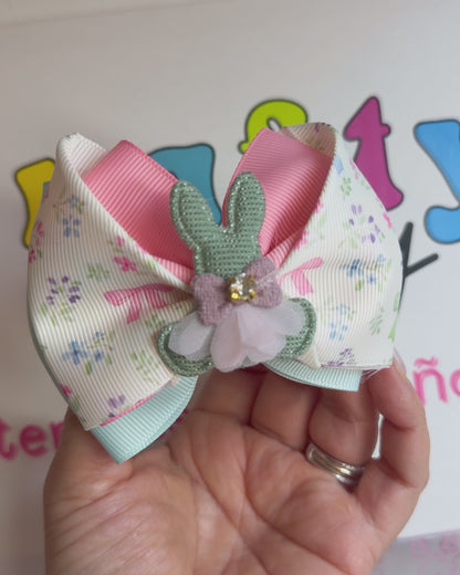 Set of 2 Bows Coquette Bunny Pairs