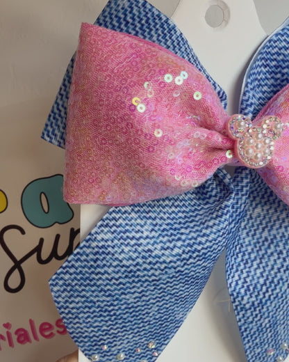 Minnie Pink Denim Coquette
