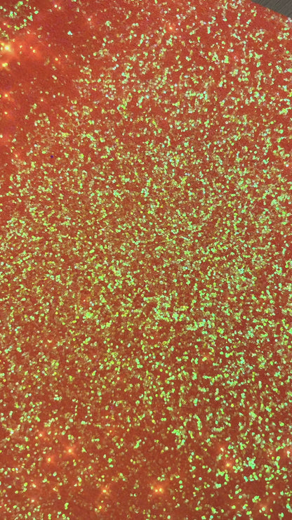 Vibrant Orange Semi Chunky Glitter