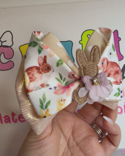 Set of 2 Bows Bunny Garden Pairs
