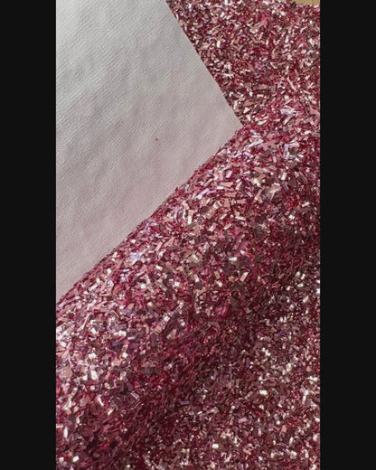 Papel esmerilado con purpurina en oro rosa