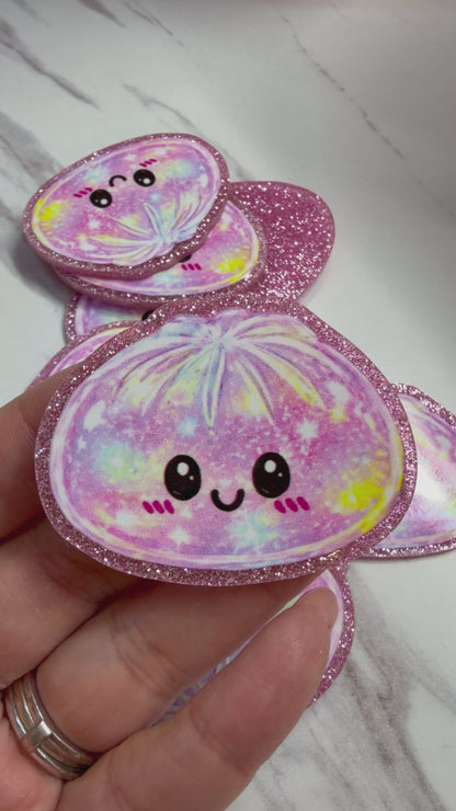 3 Glitter Pink Dumpling 5cm