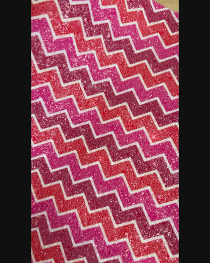 Chevron St Valentines Chunky Glitter Roll